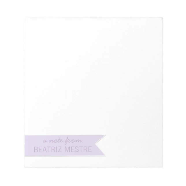 Soft A Note From Personalized Notepads | Banner (Front)
