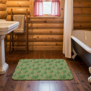 Soft & Absorbent Forest-Themed Bath Mat