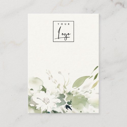 Soft Abstract Floral Logo Blank Jewelry Display Business Card