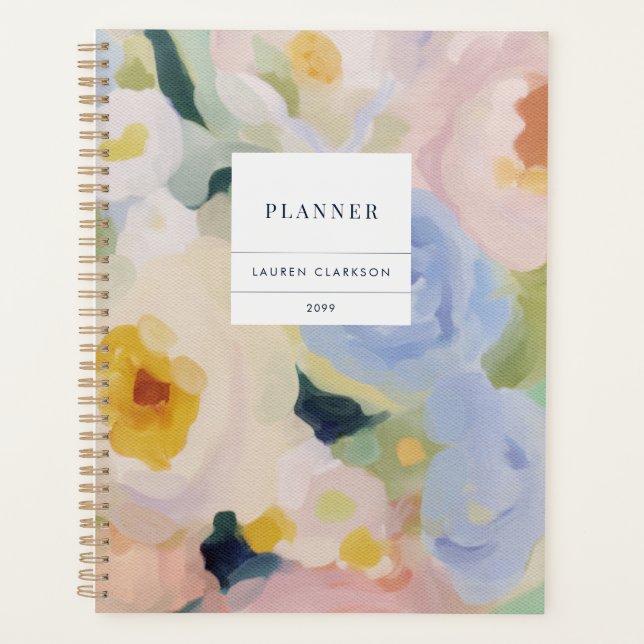 Soft Abstract Floral Planner (Front)