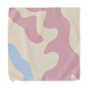 Soft Abstract Organic Shaped Personalized Name Bandana