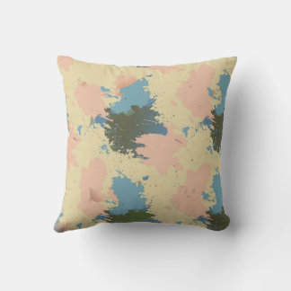 Soft Abstract Splash Throw Pillow