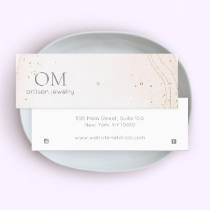 Soft Abstract Watercolor Earring Display Holder B Mini Business Card