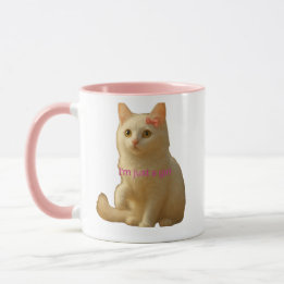 Soft Aesthetic Cat Meme and Coffee Lover Feminine Mug