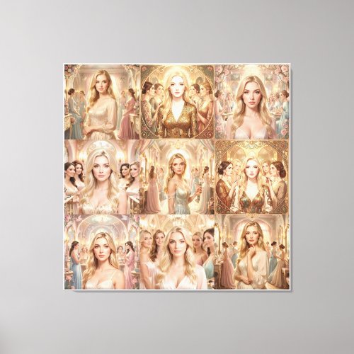 Soft Aesthetic Circular Masterpiece Canvas Print