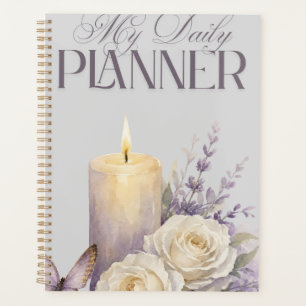 Soft Aesthetic "My Daily Planner" with Candle Planner