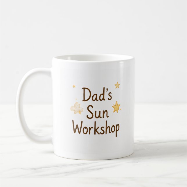 Soft Aesthetic Sun Workshop Gift Coffee Mug (Left)