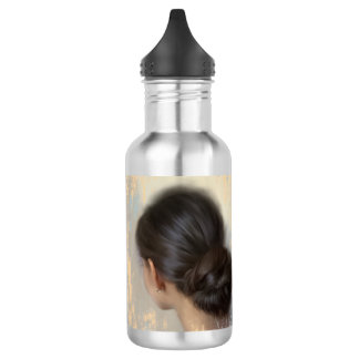 Soft Aesthetic Woman Hair Bun Stainless Steel Water Bottle