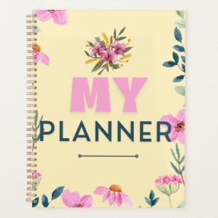 Soft Aesthetic Yellow Flower Daily Planner