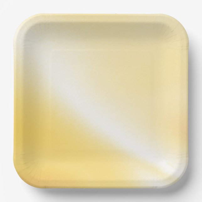 Soft Amber Print Paper Plate (Front)
