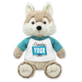 Soft and Adorable Plush Coyote Stuffed Animal (Front)