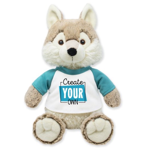 Soft and Adorable Plush Coyote Stuffed Animal (Front)