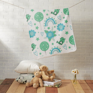 Soft and cuddly baby blanket with an adorable desi