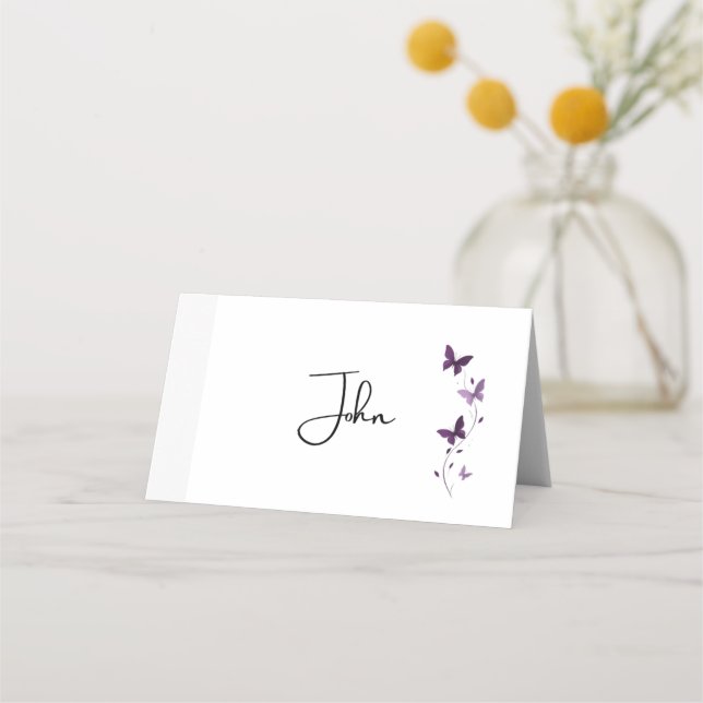 Soft And Decent Elegant Table Card (Front)