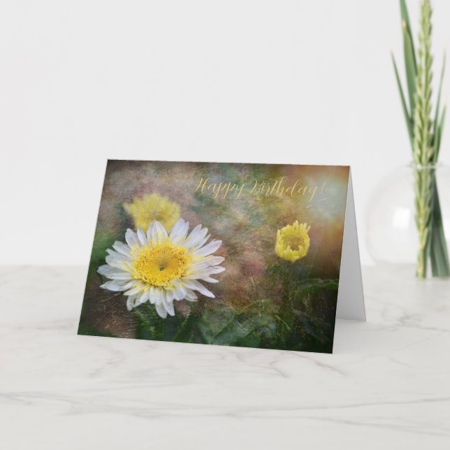 Soft and Dreamy Daisy Birthday Card (Front)