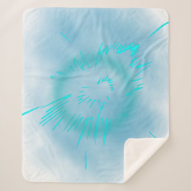 Soft and harmonious lines sherpa blanket (Front)