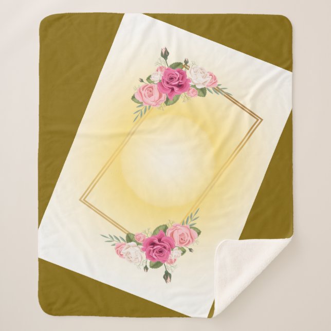 Soft and harmonious lines sherpa blanket (Front)