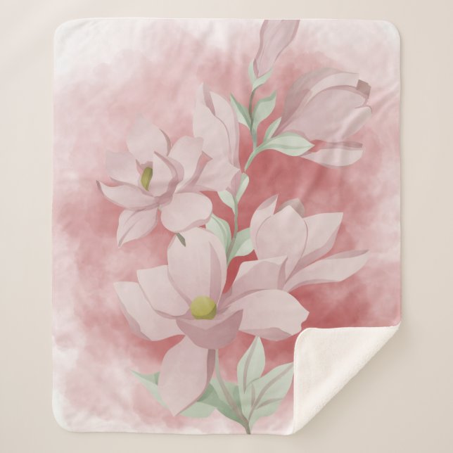 Soft and harmonious lines sherpa blanket (Front)