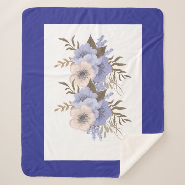 Soft and harmonious lines sherpa blanket (Front)