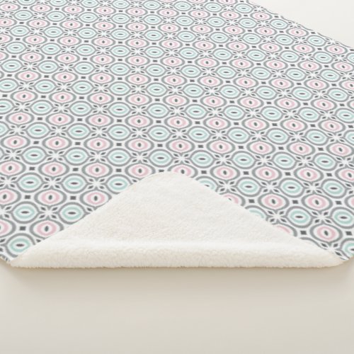 Soft and Modern Pastel Geometric Pattern Sherpa 