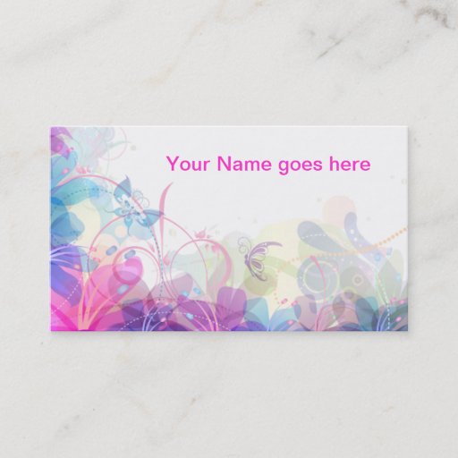 Customizable Soft and Pretty Floral design Business Card