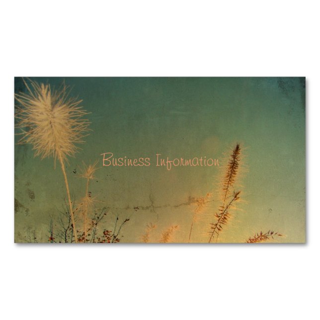 Soft And Pretty Nature Business Card Magnet (Front)