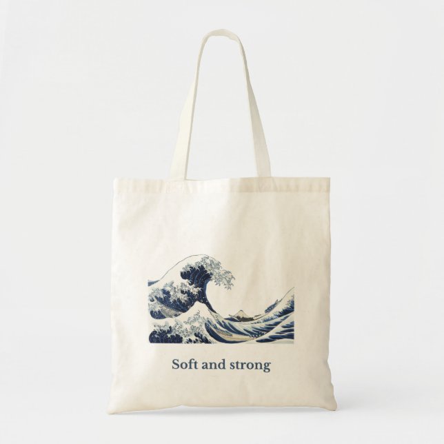 “Soft and Strong” Aesthetic Tote Bag (Front)