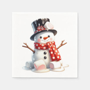 Soft and Sweet Marshmallow Snowman Treat Napkins