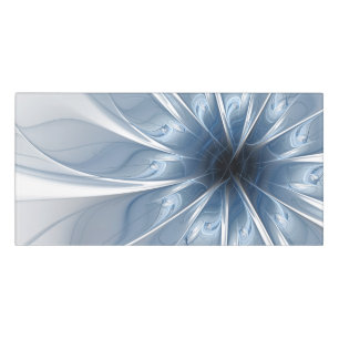Soft and tenderness blue fractal fantasy flower cu door sign