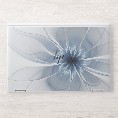 Soft and tenderness blue fractal fantasy flower HP laptop skin
