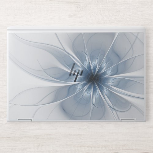 Soft and tenderness blue fractal fantasy flower HP laptop skin