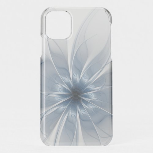Soft and tenderness blue fractal fantasy flower iPhone 11 case