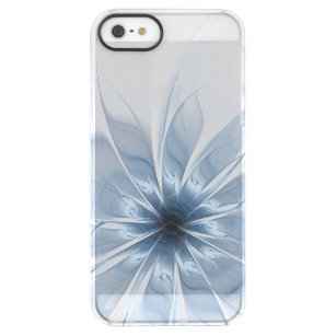 Soft and tenderness blue fractal fantasy flower  permafrost iPhone SE/5/5s case
