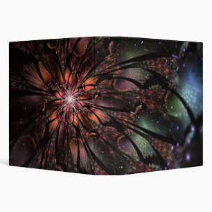 Soft and tenderness fractal fantasy flower 3 ring binder