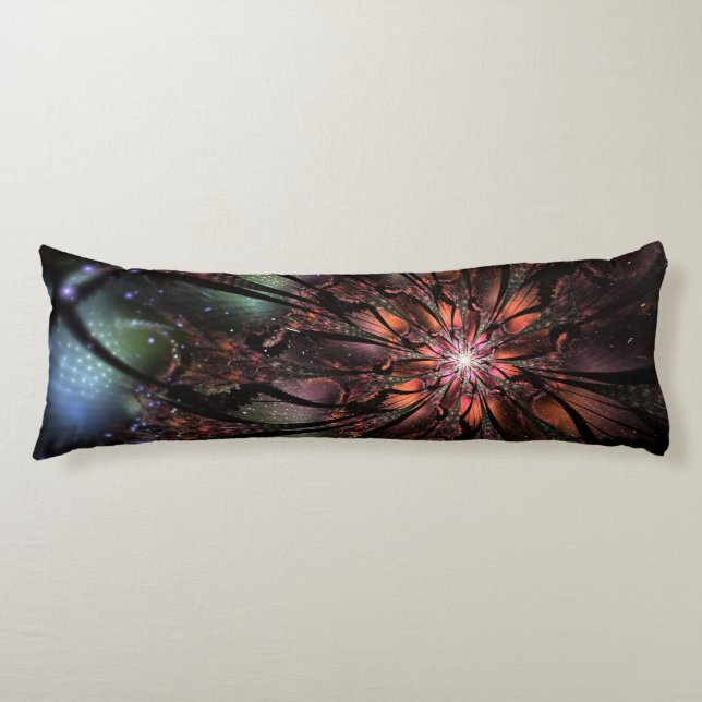Soft and tenderness fractal fantasy flower  body pillow (Front)