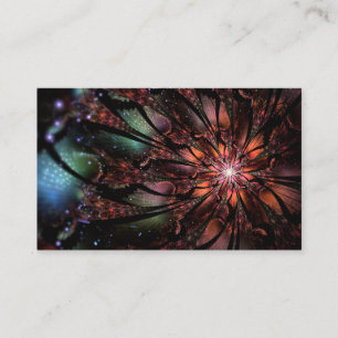 Soft and tenderness fractal fantasy flower business card