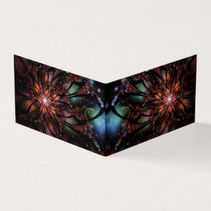 Soft and tenderness fractal fantasy flower business card
