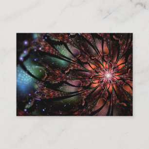 Soft and tenderness fractal fantasy flower business card