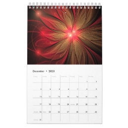Soft and tenderness fractal fantasy flower   calendar