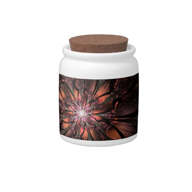 Soft and tenderness fractal fantasy flower  candy jar (Right)
