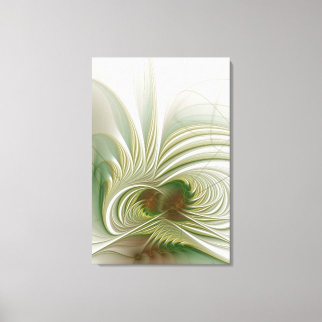 Soft and tenderness fractal fantasy flower canvas print (Front)