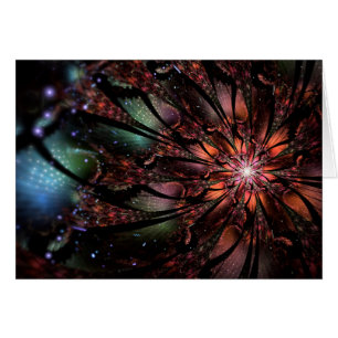Soft and tenderness fractal fantasy flower  cards