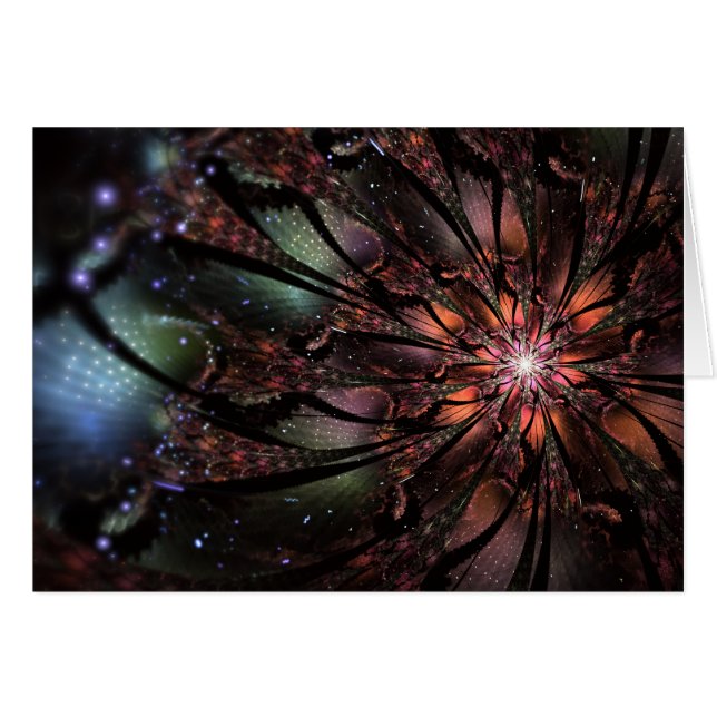 Soft and tenderness fractal fantasy flower  cards (Front Horizontal)