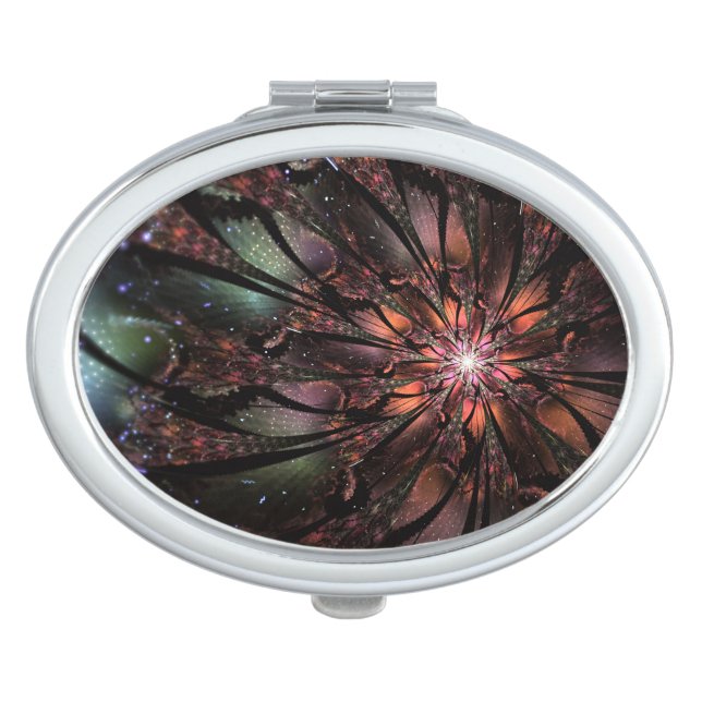 Soft and tenderness fractal fantasy flower   compact mirror (Front)