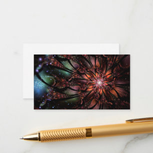 Soft and tenderness fractal fantasy flower enclosure card