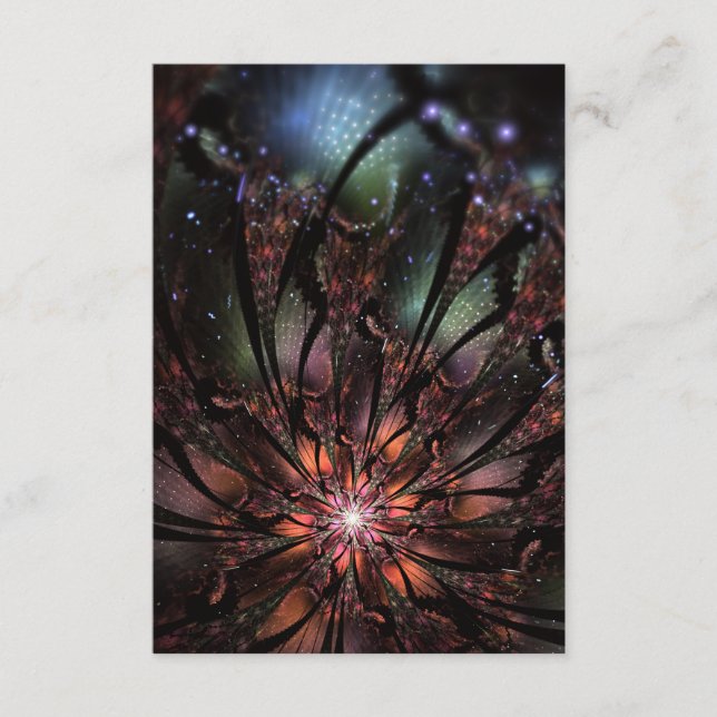 Soft and tenderness fractal fantasy flower   enclosure card (Front)