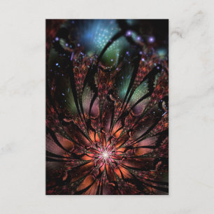 Soft and tenderness fractal fantasy flower enclosure card
