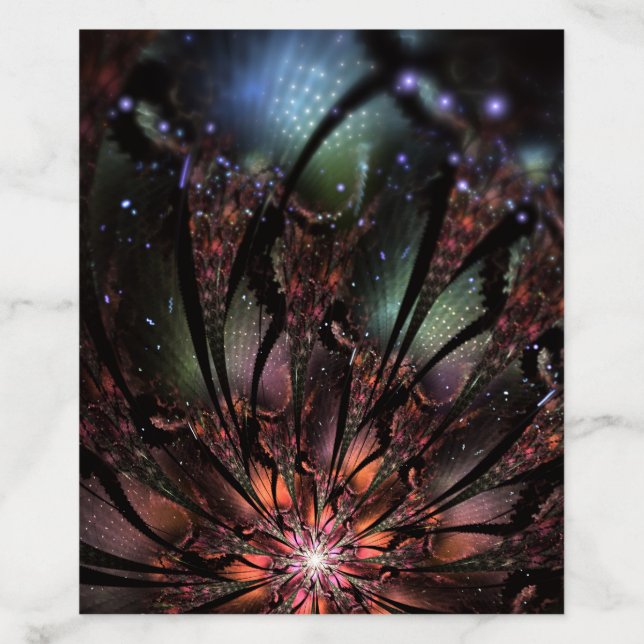 Soft and tenderness fractal fantasy flower   envelope liner (Design)