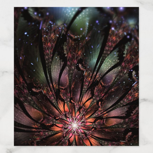 Soft and tenderness fractal fantasy flower envelope liner (Design)