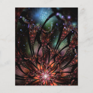 Soft and tenderness fractal fantasy flower  invita flyer